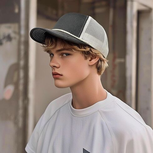 CLAPE Mesh Blank Trucker Hat Baseball Cap Snapback High Crown Baseball Cap Outdoor Cap Structured Golf Dad Cap in Kuwait