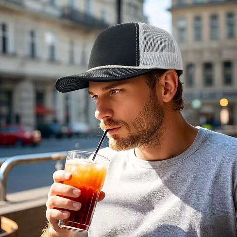 CLAPE Mesh Blank Trucker Hat Baseball Cap Snapback High Crown Baseball Cap Outdoor Cap Structured Golf Dad Cap in Kuwait