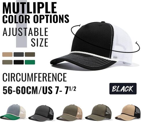 CLAPE Mesh Blank Trucker Hat Baseball Cap Snapback High Crown Baseball Cap Outdoor Cap Structured Golf Dad Cap in Kuwait