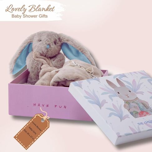 Extra Soft Baby Blanket Plush Bunny (39x27 in) Large & Cozy Security Blanket for Newborns Baby Boys & Baby Girls Ideal Machine Washable Newborn Essential in Saudi Arabia