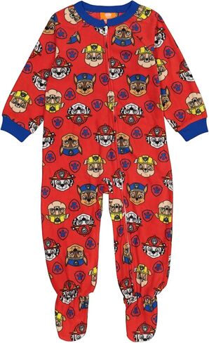 Nickelodeon Boys' Paw Patrol | Baby Shark Footed One Piece Fleece Pajamas in Saudi Arabia