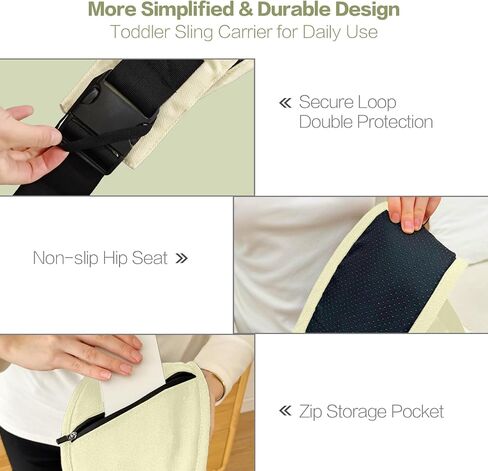 Baby Ring Sling Baby Carrier Newborn to Toddler, Ring Baby Carrier Sling, Toddler Carrier Toddler Sling, Baby Wraps Carriers, Baby Sling Carriers, Cream in Kuwait