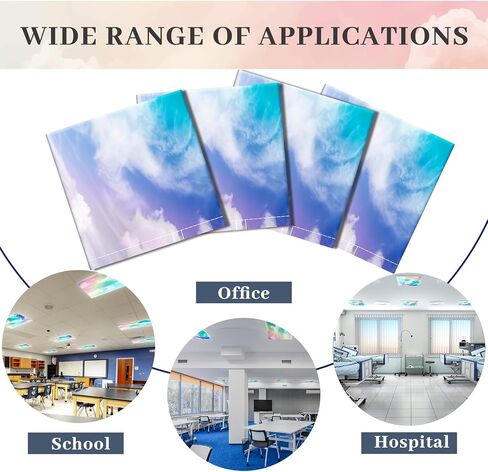 Hortsun 4 Pcs 4 x 2 Feet Christmas Fluorescent Light Covers for Ceiling Lights Classroom Office Magnetic Filters Diffusers for Reducing Harsh Glare Flicker Home Decorations (Santa) in Kuwait