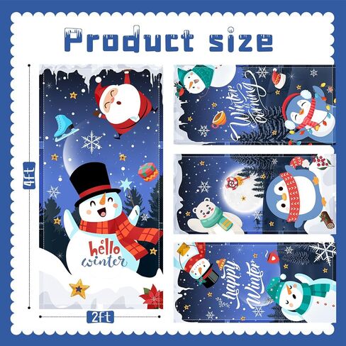 Hortsun 4 Pcs 4 x 2 Feet Christmas Fluorescent Light Covers for Ceiling Lights Classroom Office Magnetic Filters Diffusers for Reducing Harsh Glare Flicker Home Decorations (Santa) in Kuwait