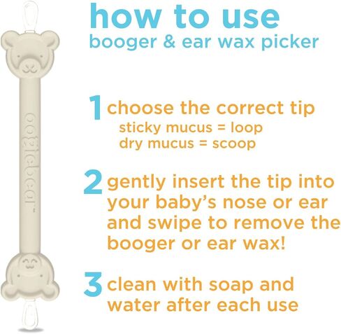 Oogiebear Bearpair Silicone Bulb Baby Nasal Formorator and Ear & Doste محقنة ، تمتص Snot بأمان وتزيل المخاط ، قابل للتنظيف وقابل لإعادة الاستخدام ، رمادي in Kuwait