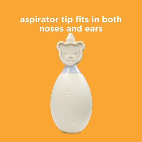 Oogiebear Bearpair Silicone Bulb Baby Nasal Formorator and Ear & Doste محقنة ، تمتص Snot بأمان وتزيل المخاط ، قابل للتنظيف وقابل لإعادة الاستخدام ، رمادي in Kuwait
