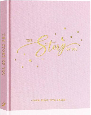 Lanpn Baby Memory Book - Linen Baby Book Journal Memories Keepsake - The Story of You - Newborn Baby First 5 Year Scrapbook Photo Book Milestone Album for Boy Girl New Parents (Sage Green, 154 Pages) in Saudi Arabia