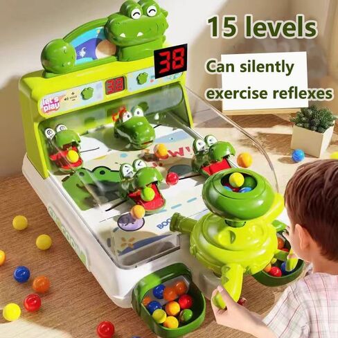 Dinosaur Crocodile Pinball Machine Board Kids Games Interactive Electronic Toys for Toddler Board Games Ages 3-5 Year Old Boy Birthday Gift,Baby Toy for Early Learning (Green) ﻿ in Kuwait