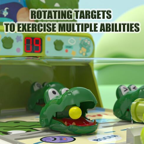 Dinosaur Crocodile Pinball Machine Board Kids Games Interactive Electronic Toys for Toddler Board Games Ages 3-5 Year Old Boy Birthday Gift,Baby Toy for Early Learning (Green) ﻿ in Kuwait