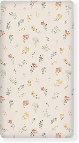 Red Floral Fitted Crib Sheet Nautical Style Baby Crib Sheet Fit Standard Crib and Toddler Mattress,Crib Mattress Sheets for Boys Girls 28"x52" in Saudi Arabia
