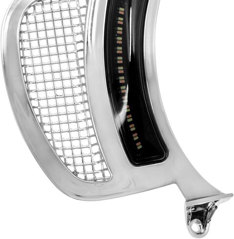أضواء إشارة الانعطاف LED مع أضواء جانبية للجري أثناء النهار وأضواء أمامية للقيادة تناسب موديلات Harley Road Glide 2015-2023 باللون الأسود مع شبكة من الكروم in Saudi Arabia