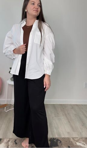 GEMLON Womens Pants High Waisted Palazzo Pants Wide Leg Long Pant Casual Lounge Trousers with Pocket in Saudi Arabia