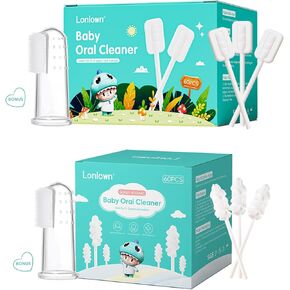 120PCS Baby Tongue Cleaner Newborn Tongue Cleaner for Infants Baby Mouth Cleaner Newborn Baby Toothbrush Free 2PCS Finger Toothbrush
