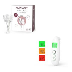 Momcozy Baby Tongue Cleaner Gauze & Non-Contact Forehead and Ear Thermometer