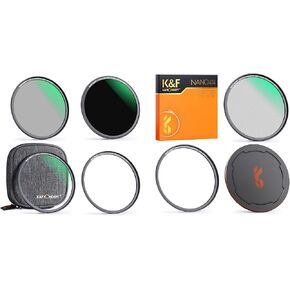 58mm Magnetic UV+CPL+ND1000+Black Diffusion 1/4+Basic Ring Lens Filters Kit (5 Pcs) with 28 Muti-Layer Coatings