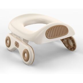 2 - in - 1 Go Potty for Travel and Training - Foldable, Supports up to 110 lbs, with 24 Liners. Portable Toddler Potty Seat for Car Trips (Khaki)