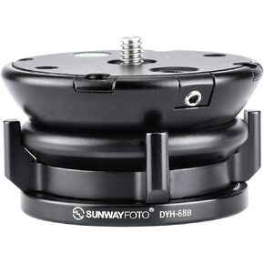 DYH-68B Leveling Base Tripod Head 22 lbs Load Capacity,Black