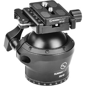 XB-60DL 60mm Low Profile Tripod Ball Head,Ballhead for Hunting,Load 66lb(30KG)