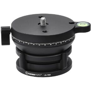 LB-75R 360 Panoramic Leveling Base Tripod Head 33 lbs (15kg) Load Capacity