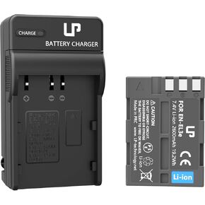LP EN-EL3e, EL3, EL3a Battery, 2600 mAh Battery Compatible with Nikon D700, D300s, D300, D200, D100, D90, D80, D70S, D70, D50, MH-18, MH18a, MH-19, MB-D200, MB-D10