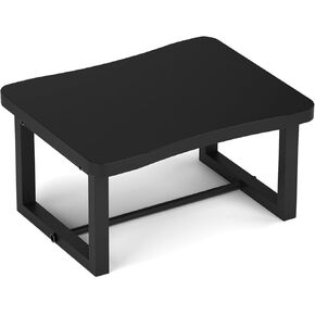 Wooden Step Stool with 500 Pounds, Wide Bed Stool for Adults，Black Wood Step for Kitchen, Bedroom, Living Room, Bathroom