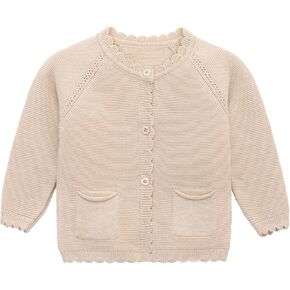 Lilax Baby Girls 'and Toddler Long Sleeve Cardigan مع جيب