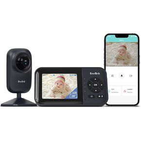 Video Baby Monitor with Night Vision, 2.8" LCD Screen Baby Camera VOX Mode Alarm and 1200ft Long Range,Lullaby, Cry Analysis