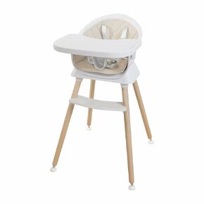 3-in-1 Convertible Wooden High Chair for Babies and Toddlers, Dining Booster Seat, Toddler Chair, Easy to Clean Infant Highchair, Modern Lightweight Design