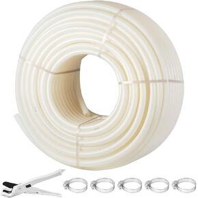 VEVOR PEX Pipe, 1 Inch x 500 FT PEX Tubing, Non Oxygen Barrier White -B Pipe, Flexible Water Line for RV Sewer Hose, Plumbing, Radiant Heating