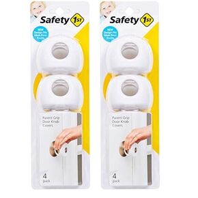 Safety 1st Parent Grip Door Knob Covers, White, One Size,4 Count (Pack of 2) (HS3260600)