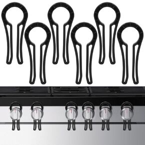 6 Pack Gas Stove Knob Locks, Stove Knob Locks for Child Safety, Gas Stove Knob Lock for Baby Safety, Prevent Children or Pets from Accidentally Turning on Gas Stove. Black