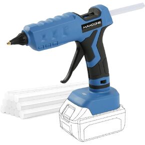 Cordless Hot Glue Gun 100W for Makita 18V Battery Handheld Wireless Power Glue Gun Full Size with 12pcs Glue Sticks(0.43") for Art DIY Craft Home Repair School(Battery Not Included)