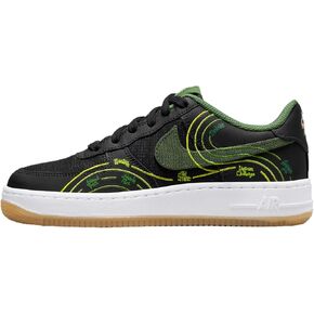 حذاء Nike Air Force 1 للأطفال الكبار (CT3839-006، زجاج SEA/رمادي لكرة القدم) مقاس 6.5