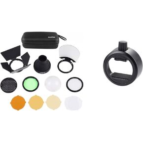 Godox AK-R1 Accessories Kit with Godox S-R1 Adapter for Godox V1 V1Pro AD100PRO AD200PRO AD200 V860III V860II V850II TT685II TT685 TT600 TT560II TT520II