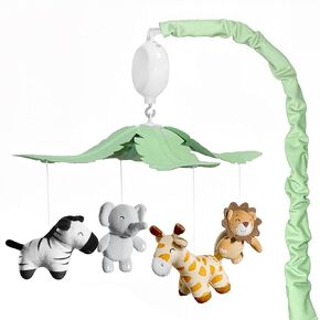 Feisike Jungle Safari Baby Crib Mobile with 35 Soothing Lullabies & 3 Modes - Adjustable Nursery Mobiles for Boys & Girls, Animal-Themed Nursery Decor Musical Mobile for Crib or Bassinet