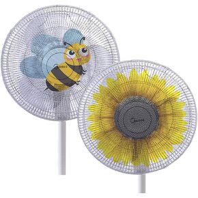 2 Pack Cartoon Fan Guard Net Safety Filters - Kid Finger Protector Summer Washable Children Safety Cover