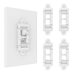 Light Switch Cover Guard,Toggle Lightswitch Coverplate Lock,Child Proof Switch Plate Cover Prevents Kids or Accidental Turned On/Off,Light-switch Protection (Gloss Black, 4 Pack)