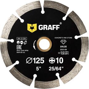 3 PCS 4 1/2 Inch Diamond Blade for Angle Grinder — Diamond Cutting Wheel for Cutting Stone, Marble, Granite, Brick, Masonry, Paving Flag, Concrete — GRAFF