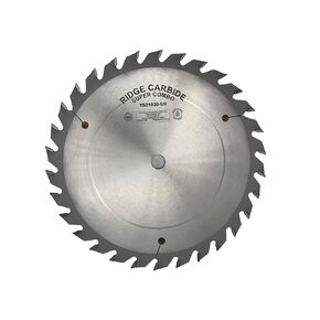 Ridge Carbide 10" 30T Super Combination Table Saw Blade, Raker Grind (4+1),+20° Hook, 5/8" Bore, Plate Thickness 0.094", Full Kerf (0.125") for Cutting Wood and Sheet Goods