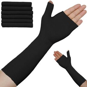 Wrist and Thumb Spica Stockinette(Pack of 6) Comfy Arm Cast Cover Cotton Sock,Wrap Liner Skin Protection Sleeve for Under Brace Splints, Air Casts and Hand Brace(Khaki,Medium)