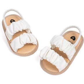 Infant Baby Girls Sandals Summer Open Toe Wedding Princess Dress Shoe Soft Sole Baby Shoes for Newborn Girl