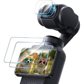 llano DJI Osmo Pocket 3 Screen Protector, Osmo Pocket 3 Accessories, 9H Tempered Glass, Ultra-Clear, Anti-Scratch, High Touch Sensitivity, Easy Bubble-Free Installation with Alignment Kit – 2 Pack