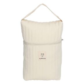 Large Capacity Cotton Diaper Bag Organizing Pouch Multifunctional Quilting Reusable Diaper Storage Bag for Going Out