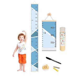 Baby Height Chart for Kids Hangable Removable Measuring Wall Ruler, Growth Chart for Wall Material is Canvas and Wood, Growth Chart for Kids for Wall Room Nursery Decor