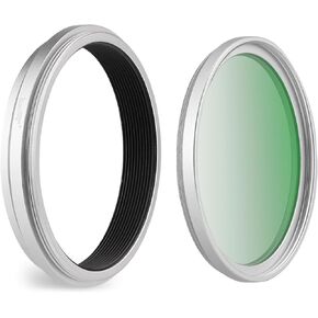 Haoge X100VI X100V Camera Filter Adapter Ring and Haoge Silver 49mm UV Filter Kit for Fujifilm x100vi Fuji FinePix X100V Camera