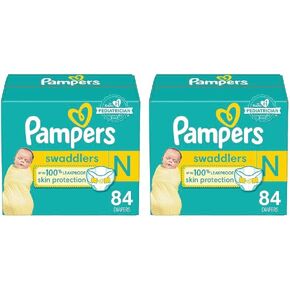 Pampers Swaddlers Newborn Diaper Size 0 84 Count (Pack of 2)