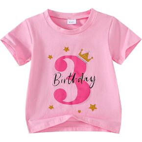 Baby Girl Birthday Outfit One/Two/Three Birthday Shirt 1-3 Year Old Girls Birthday Gift