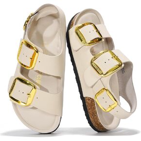 Project Cloud Leature Leather Sundals for Women 2025 - Memory Foam Slingback Slgingals Womens Slids مريحة وغير قابلة للانزلاق مع مشبك كبير (Garda)