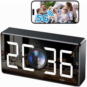 Clock Camera 5G 4K HD Wireless Camera WiFi Nanny Cam for Home Indoor Security with Motion Detection and Night Vision【Upgraded】