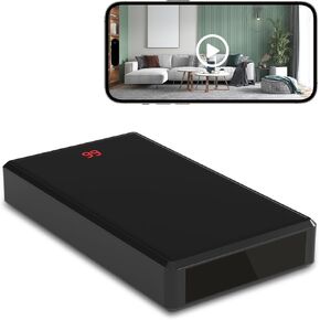 Hidden Camera Portable Charger, Full HD 1080P WiFi Spy Camera, Discreet Wireless Nanny Cam, Mini Secret Security Surveillance for Indoor Outdoor Use - Night Vision